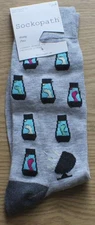 Sockopath Lava Lamps Mens Crew Socks Shoe Size 6-12, Comfort Stretch Top