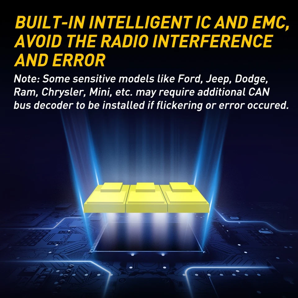 AUXITO Blanco 9005 HB3 LED Bombilla Faro Conversión Luz Alta Brillante 2/4X Foto 4 de 4