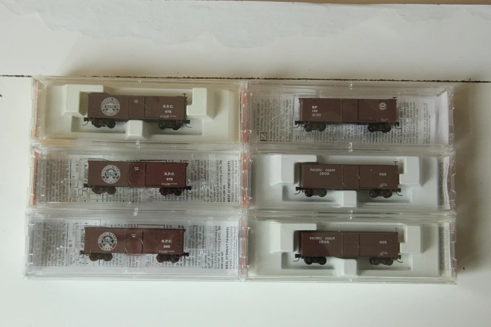 Micro-Trains 6x Southern Pacific/Pac. Coast 30' Box Cars Nn3 (1:160) NEU! (H157)