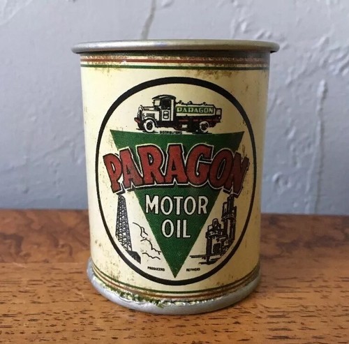 Vintage Paragon Motor Oil Replica Small Can 2.75"