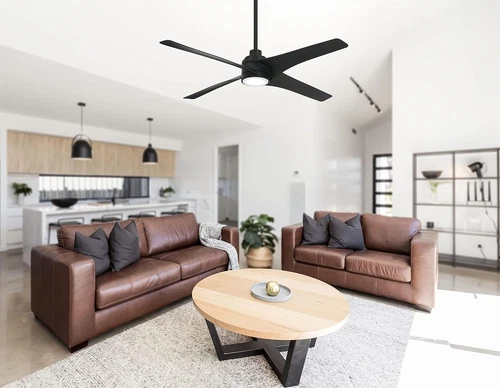 56" F543L-CL Ceiling Fan with 20W LED Light in Stylish Coal Finish - Picture 7 of 9