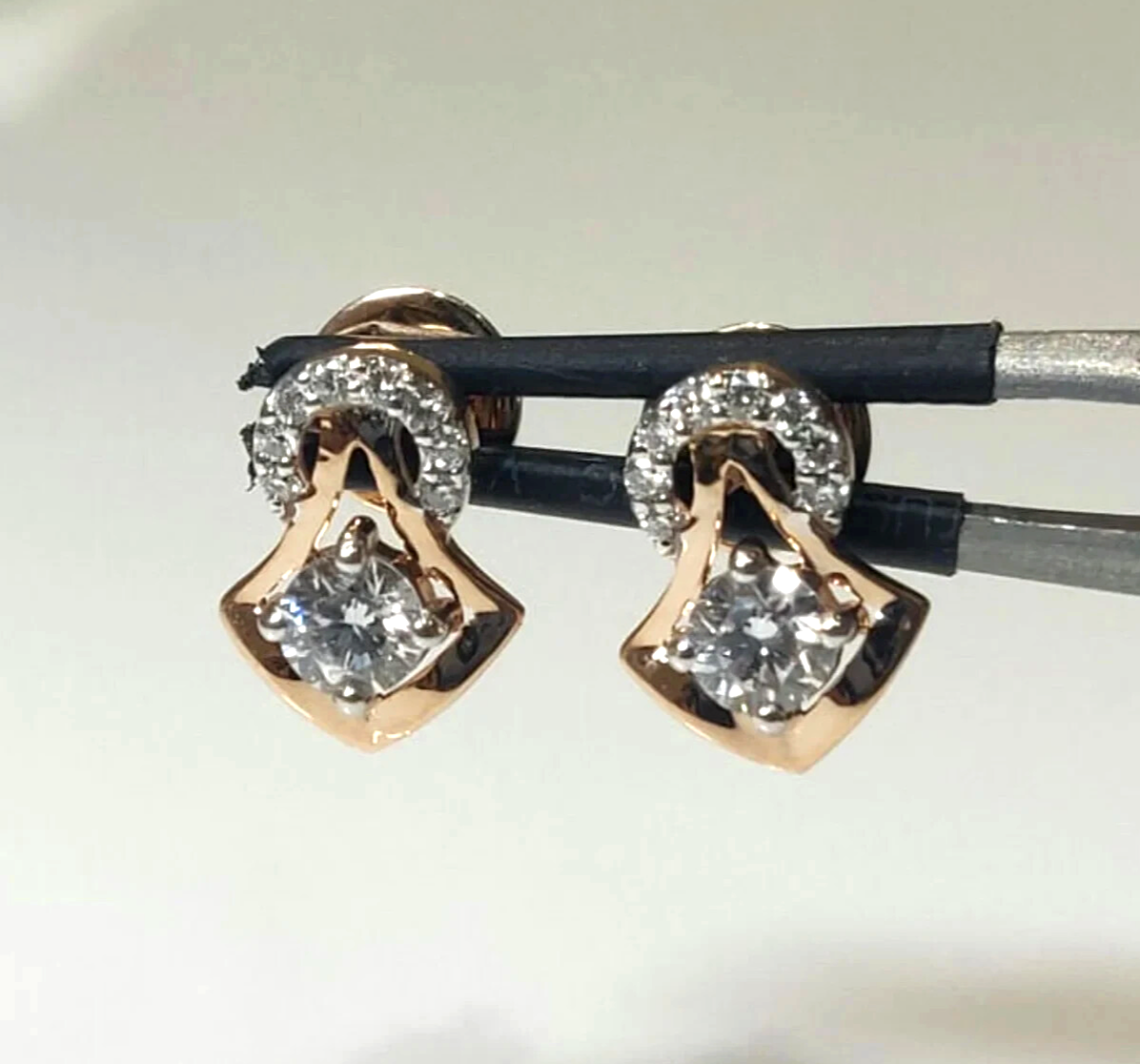 1.50 Ct Round Moissanite Stud Earrings in 14K Yellow Gold Plated Gift