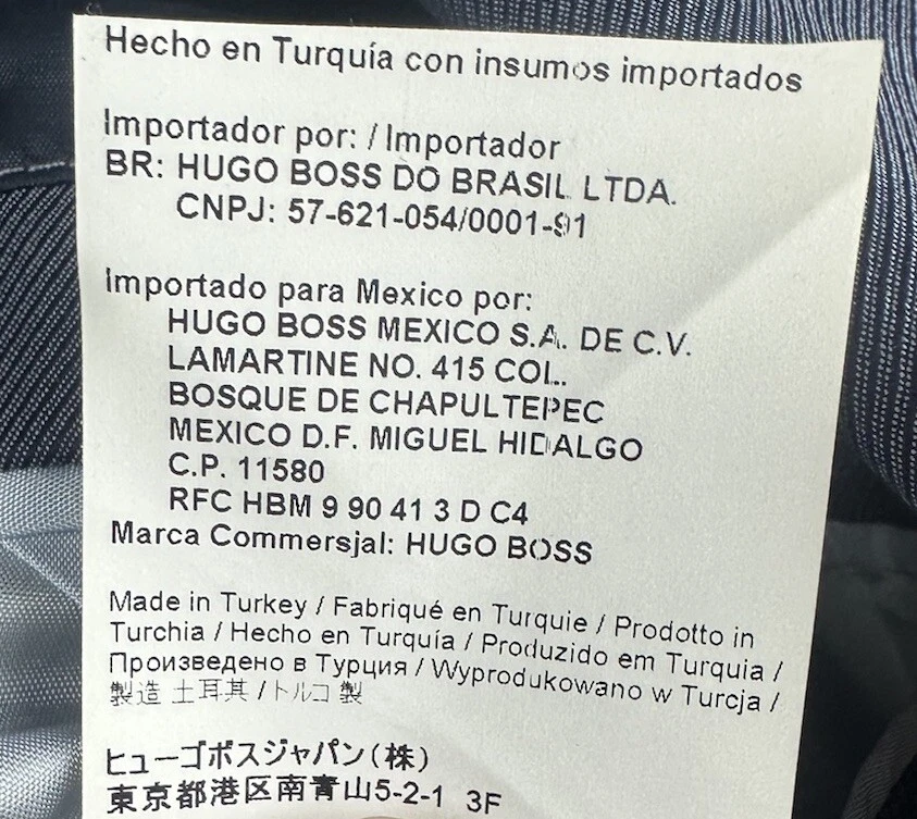 Hugo Boss Huge2 Genius1 Super 130 100% Wool Men’s Navy Grey Blue Suit Coat - 40R - image 4 of 4