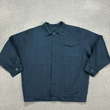 VINTAGE French Jacket Adult Large Blue Work Wear Military Outdoor Utility Men