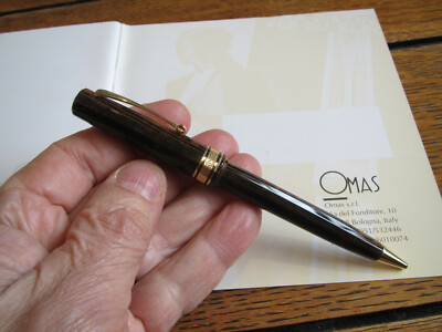OMAS Arco brown celluloid ballpoint pen Mint