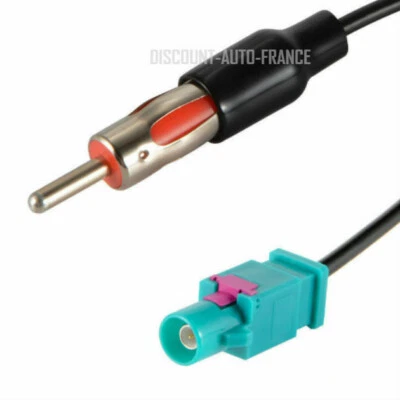 Cable adaptateur Fakra Iso bleu pour antenne autoradio VW, Bmw, Renault - Photo 1/3