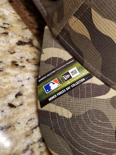 Men's New Era Camo Miami Marlins 2021 Armed Forces Day 39THIRTY Flex Hat SZ M/L - Picture 9 of 10