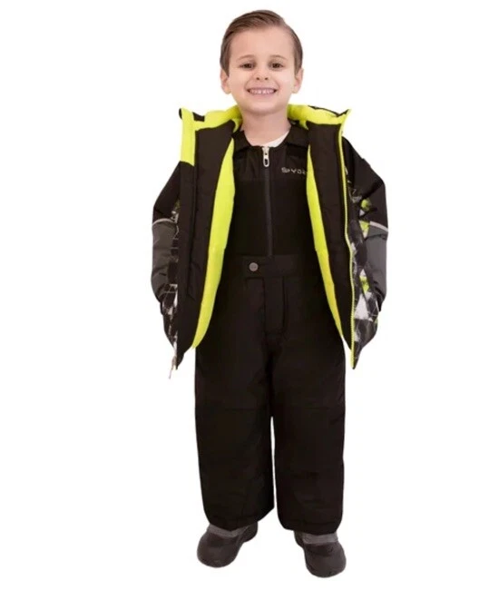 Spyder Kids' 2-piece Snowsuit Size 6 Black (Volt Mountain) Weather Resistant New - Image 2 of 4