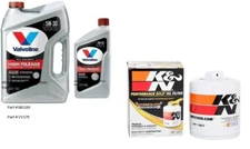 Valvoline 5W30 Full Synthetic High Mileage Motor Oil - 6 Quarts w/K&N Oil Filter