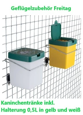 OLBA Kanninchen Tränke 0,5l &1 l mit Bügel zum befestigen