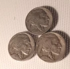 3 BUFFALO NICKELS, 1928-PDS, FULL SET, HARDER TO FIND, G-F, FREE SHIPPING
