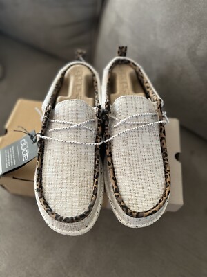 Hey Dude Shoes Wally Women White Pieced Leopard Buckle  display picture 1