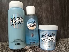 VS pink 3 pc water beauty set- New body mist, wash scrub