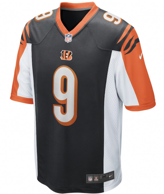 Cincinnati bengals joe burrow nike 2020 rookie black jersey men’s size large new