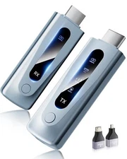 2025 Upgraded Wireless HDMI Transmitter and Receiver 328FT/100M, Plug & Play ...