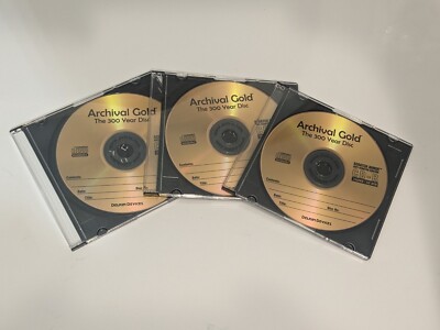 DELKIN DEVICES CD-R Archival Gold THE 300 YEAR DISC 3 New In Individual CD Cases