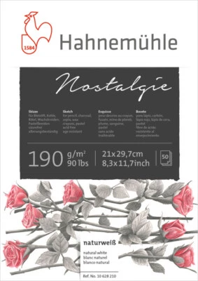HAHNEMÜHLE FINEART GMBH Hahnemühle Skizzenblock Nostalgie 190g/m², 50 Blatt, verschiedene Größen