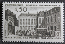 Timbre - FRANCE - Paris Hôtel des Postes - Neuf ** - YT1387 - 1963