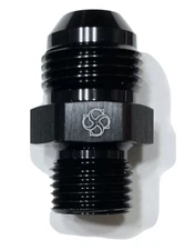 B10A -4 X M10 X 1.0 Fitting Adapter Metric -4AN Black Aluminum