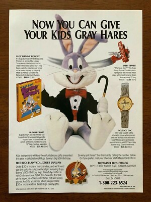 1990 Warner Brothers Catalogue Looney Tunes Bugs Bunny Vintage