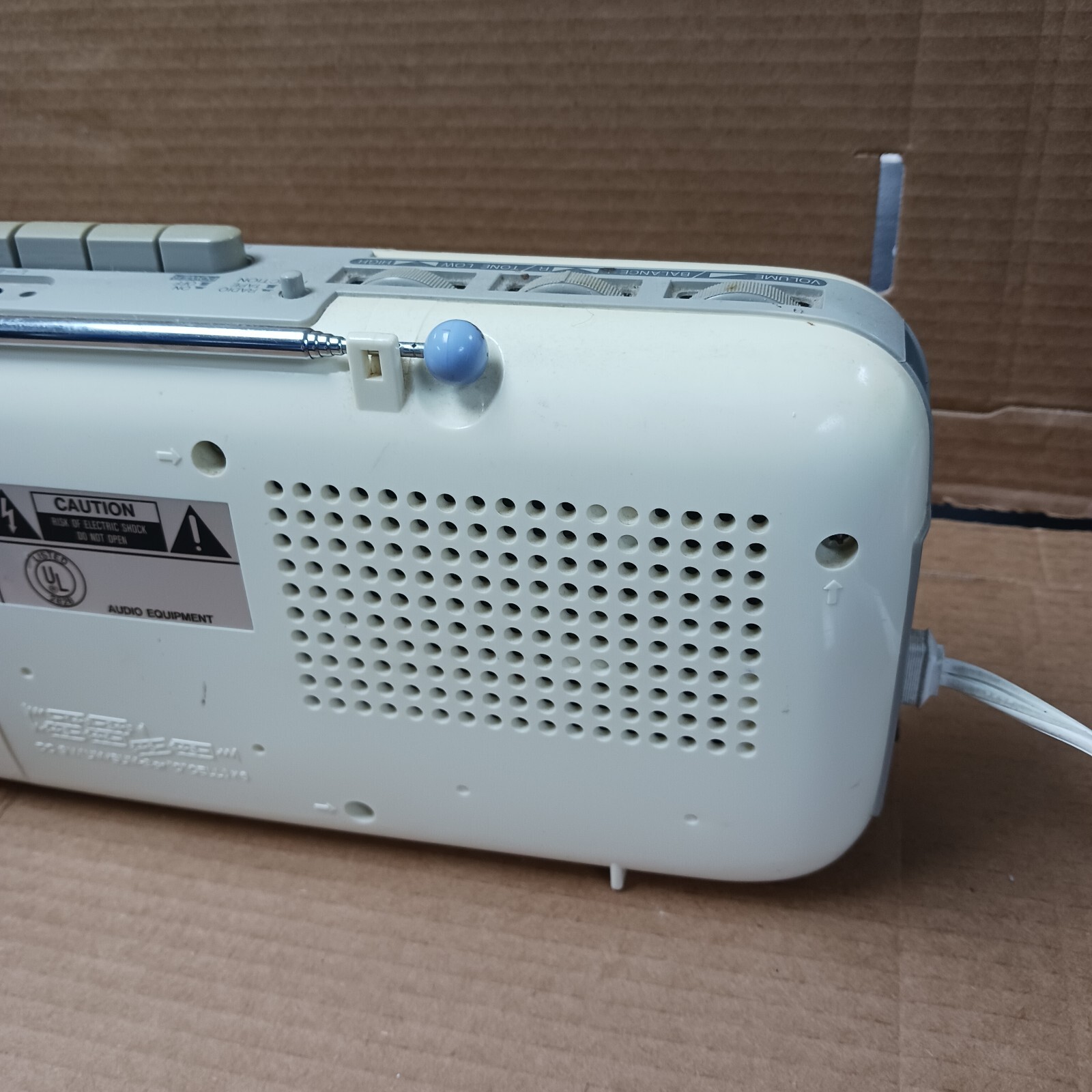 Vintage Sharp QT50 White Radio/Cassette Player Stranger Things