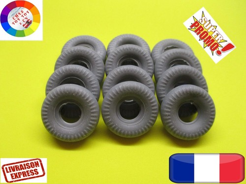 Lot De 12 Pneus Gris Dinky Toys - Échelle 1/43 (21/8) - Neuf Pour Collection