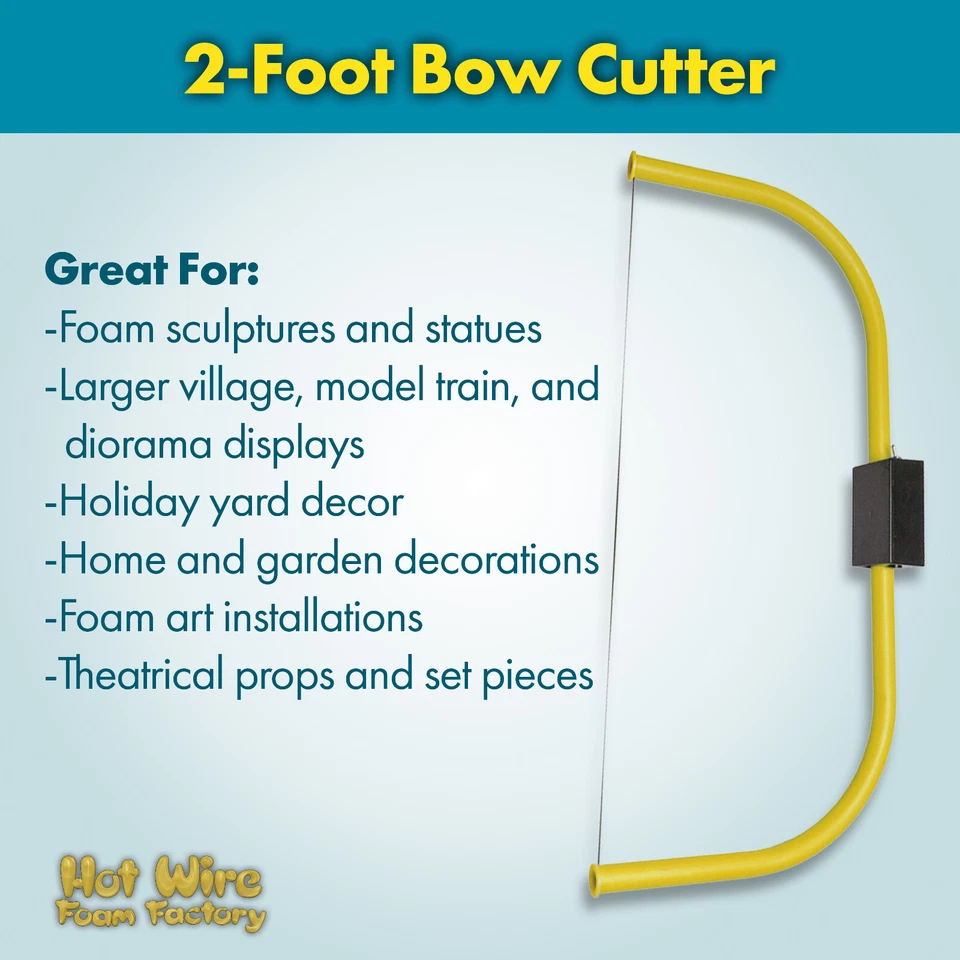 Pro 2-Foot Foam Bow Cutter Styrofoam, EPS, XPS, & Polystyrene Cutting Tool - Image 2 of 4