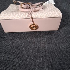 Michael Kors Sheila Satchel Crossbody & Jet Set Wallet Powder Blush NWT 13