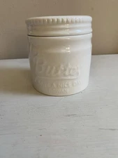 Dowan ButterBell Keeper Crock Porcelain French Farmhouse Ceramic Butter Dish Lid