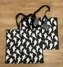 TJ Maxx Reusable Shopping Bag Halloween Ghost Tote- GLOW in the DARK