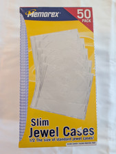 Memorex CD/DVD Jewel Cases - Clear, Pack of 50 New in Sealed Packaging