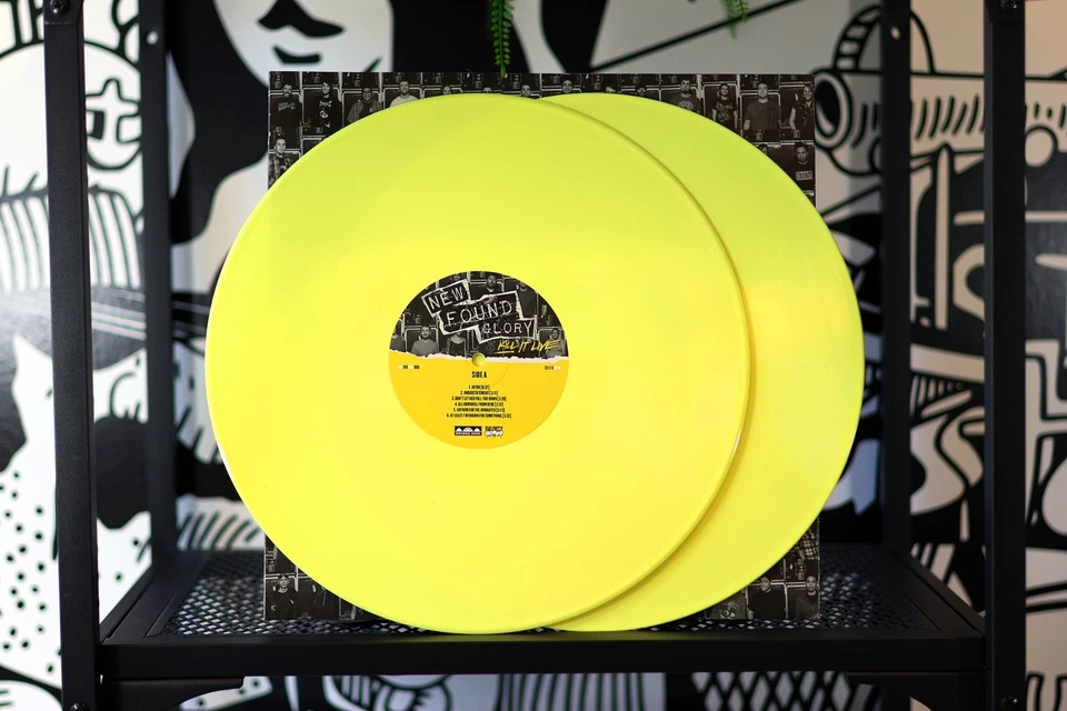 New Found Glory Kill It Live Yellow Vinyl SIGNED 2xLP Record RARE /300 OOP - Image 4 of 4