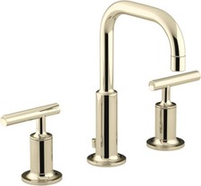 Kohler 14406-4-AF Purist  Widespread Bathroom Sink Vibrant French Gold