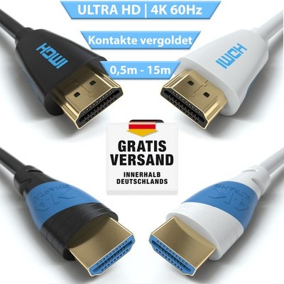 HDMI Kabel 2.0 4K 2160p High-Speed Ethernet ARC CEC HDR Dolby PS5 Switch XBOX TV