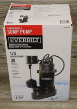 Everbilt HDSP33V 1/3 HP Aluminum Sump Pump Vertical Switch