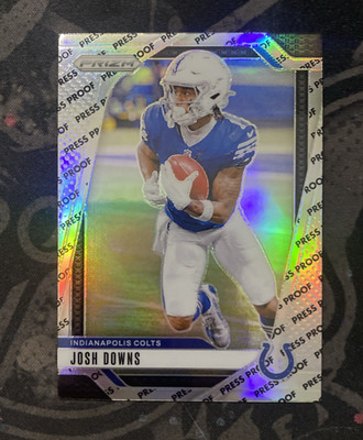  2024 Panini Prizm - Josh Downs #122 Press Proof Indianapolis Colts