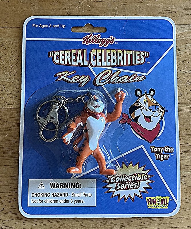 Vintage Tony the Tiger Cereal Celebrities Collectible Keychain Key Chain 1990s