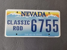 2014 Nevada Classic Rod License Plate 6755 The Silver State