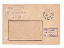 DDR Dienst ZKD Brief Karl Marx Stadt 14.10.69 Konsum Vordruckverlag u. Druckerei