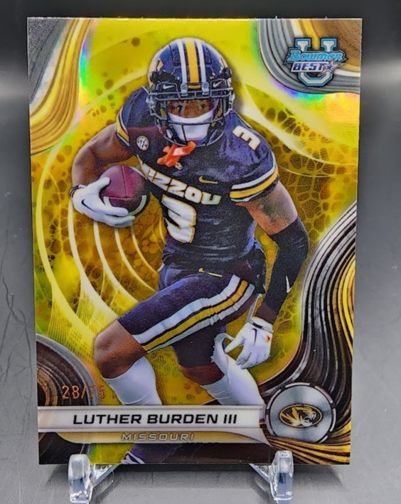 2024 Bowman's Best U - Luther Burden Yellow Refractor /75 COLOR MATCH