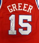 Philadelphia 76ers Hal Greer Signed Red Jersey HOF 81 NBA "50" Beckett #BS30062
