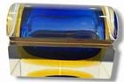 1960's Murano Glass Box Jewelry Casket Signed Mandruzzato For Design Guild