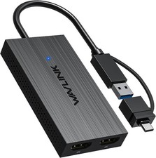 USB 3.1  USB C to Dual HDMI Adapter, DisplayLink 4K 60Hz Dual Monitor Hub