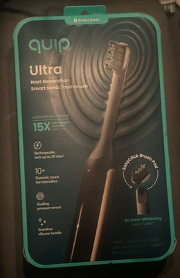 #ad Quip Ultra Next Generation Smart Sonic Toothbrush Eclipse Black NEW $60.00