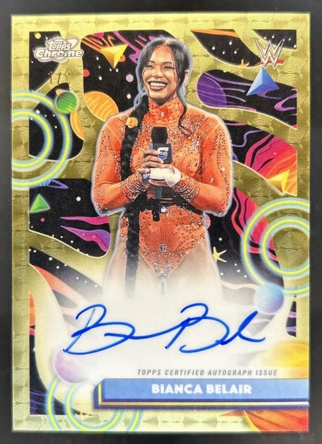 2026 Topps Cosmic Chrome WWE Bianca Belair Auto SP Refractor SuperFractor #1/1