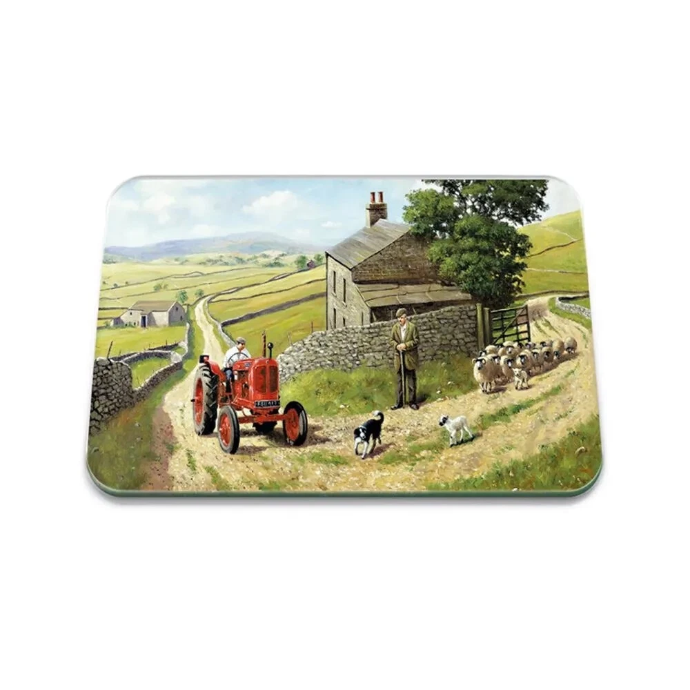 Lanes Tractor Tuftop Worktop Saver Glass Chopping Board various sizes