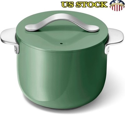 Petite Non-Stick Ceramic Rice Cooker Fast Cooking Space-Saving Kitchen Pot New