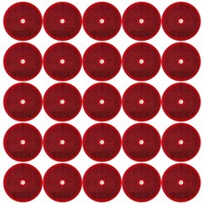 25x Red Class A 3-3/16" Round Reflector with Center Mounting Hole Trailers Truck