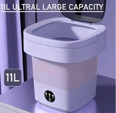 #ad 11L Portable Washing Machine Mini Washer Foldable Washer Spin Dryer Small Travel $19.99