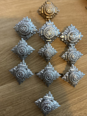 11x veraltete Polizei Bad Sterne/Pips zwei Größen 1x Gold 10x Silber Inspektor/Chef